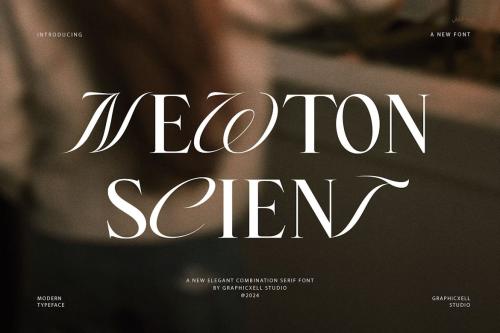 Newton Scient Calligraphy Serif Font Font Typeface