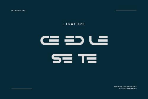 Slecse - Modern Techno Font