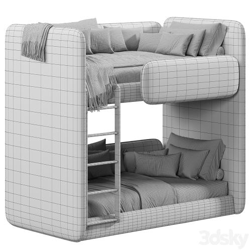 Double soft kids bed