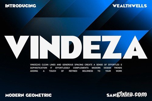 Vindeza Modern Geometric Sans Serif Font BWKFF6Z