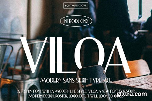 Viloa - A Modern Sans Serif Typeface PW9HR59