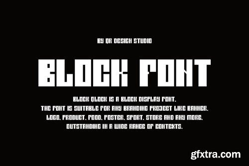 Block Qlock - Thick & Condensed Font 63FU7YR