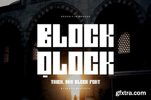 Block Qlock - Thick & Condensed Font 63FU7YR