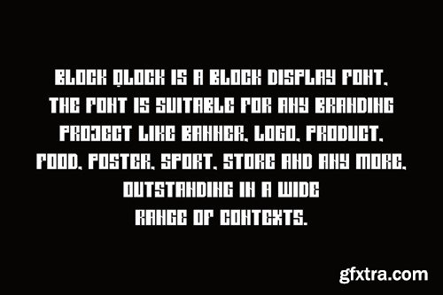 Block Qlock - Thick & Condensed Font 63FU7YR