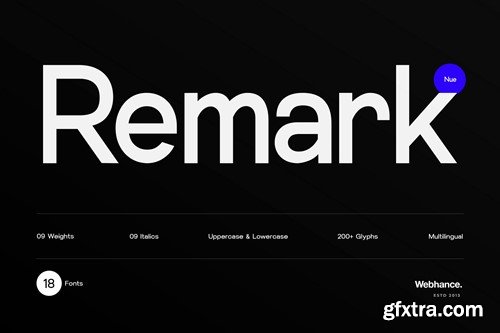 Remark Nue - Sans-serif Font Family MECU76L