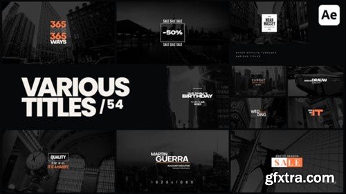 Videohive Various Titles 54 53422658
