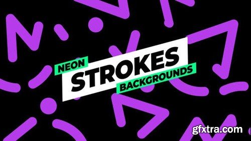 Videohive Neon Strokes Backgrounds 53462049