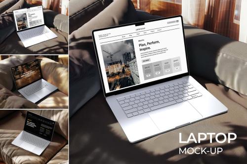Laptop Mockup Furniture Branding