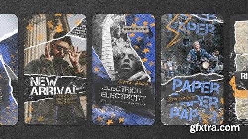 Videohive Grunge Paper Stories 53442110
