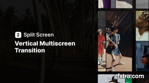 Videohive Vertical Multiscreen Transition - 2 Split Screen 53443946