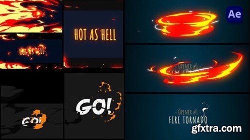 Videohive Fire Logo Text Opener [After Effects] 53453698