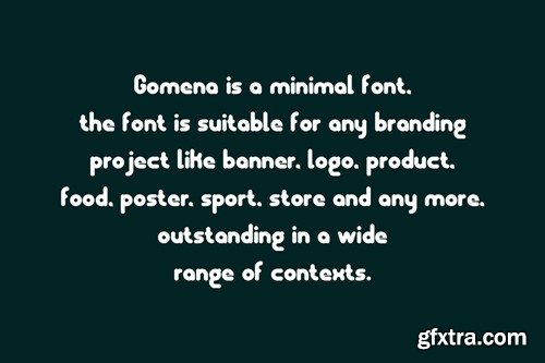 Gomena - Minimal & Rounded Font E658ZGL