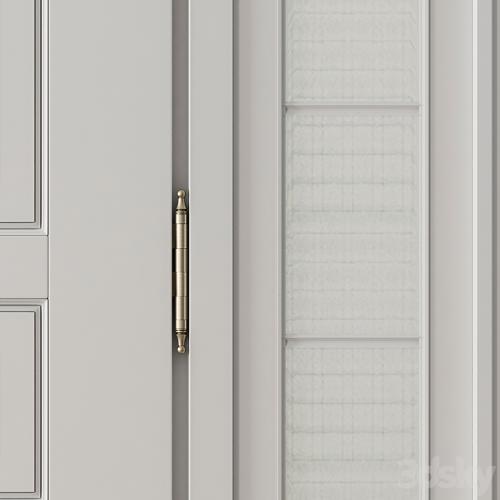 White and Glass Classic Front Door - Set 38