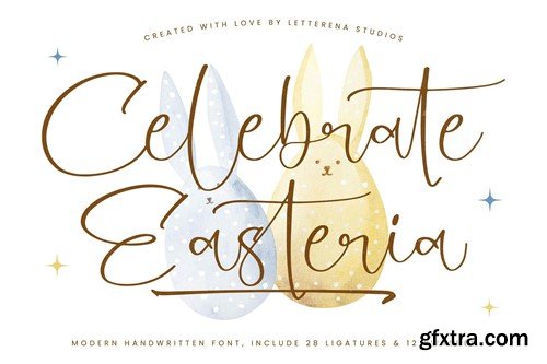 Celebrate Easteria Modern Handwritten Font PAQS3WY