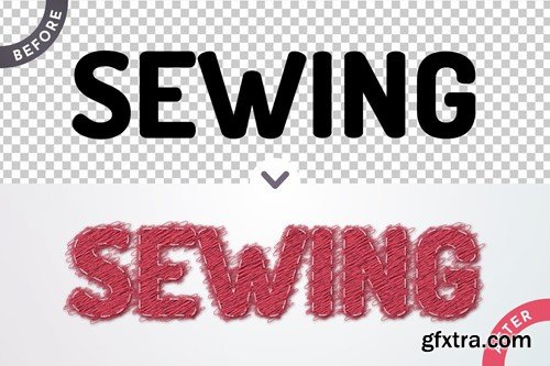Sewing Thread Editable Text Effect 9X4PPQG