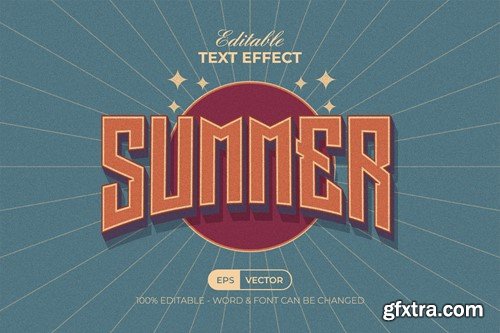 Summer Text Effect Vintage Style 74D24L9