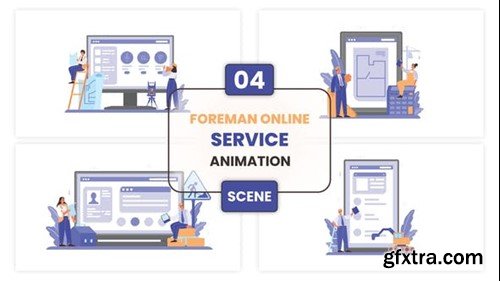 Videohive Foreman Online Service Animation Scene folder 53499357