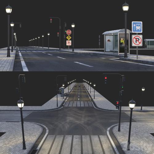 Road and busstop