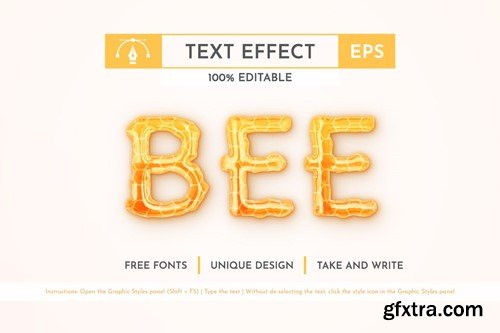 Honey Editable Text Effect, Graphic Style 5WRJTZJ