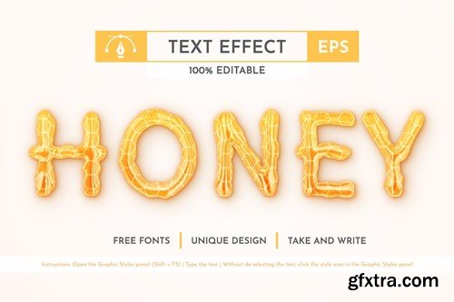 Honey Editable Text Effect, Graphic Style 5WRJTZJ