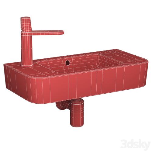 Villeroy & Boch O.novo Compact 2 washbasin & Antoniolupi Indigo mixer