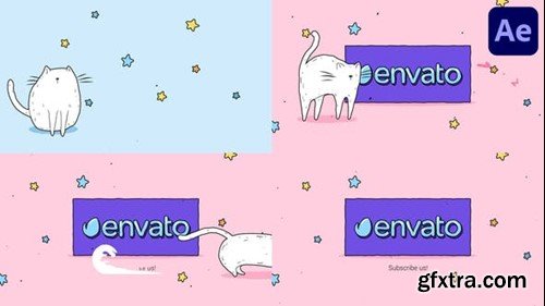 Videohive Cartoon Cat Logo for After Effects 53503765