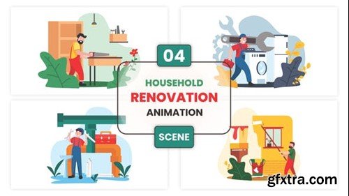 Videohive Household Renovation Animation Scene 53514859