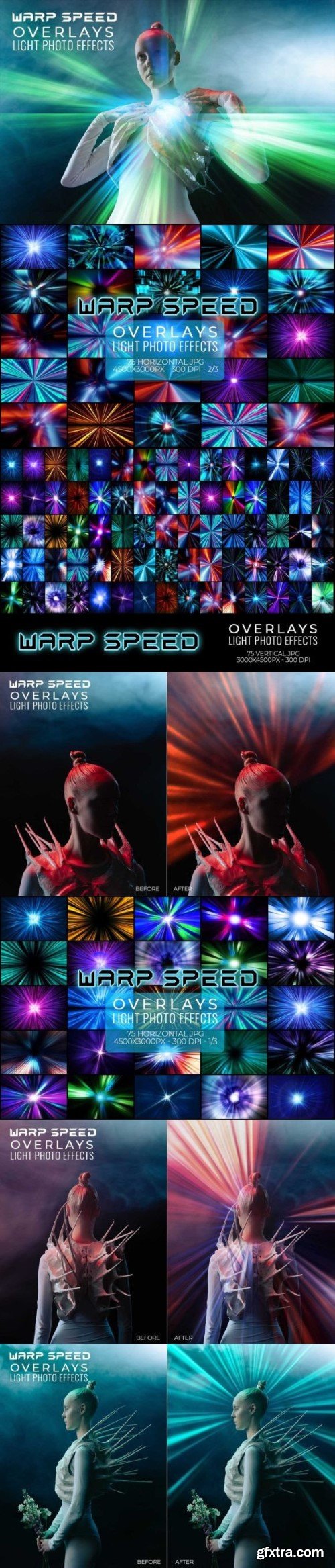 150 Warp Speed Light Effect Overlays