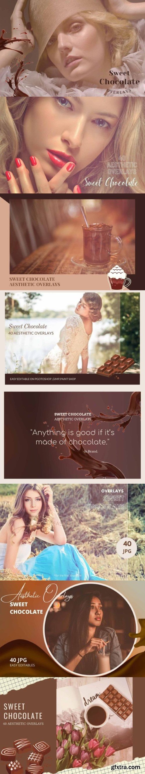 Sweet Chocolate - 40 Aesthetic Overlays