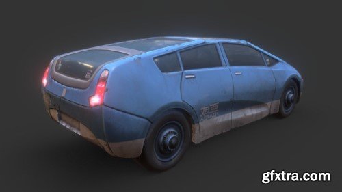 Cyberpunk Civilian Car 2 3d model