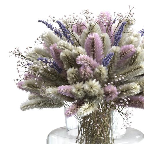 Bouquet of lagurus and lavender