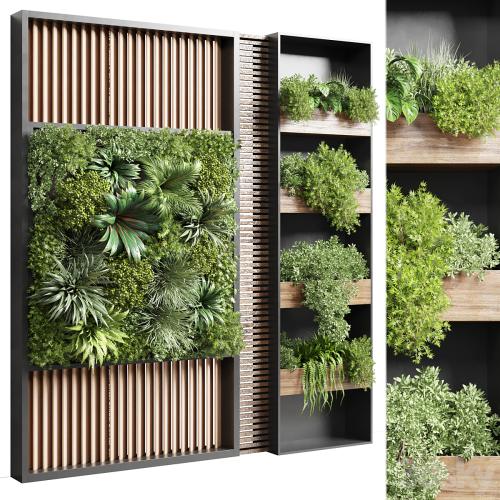 Vertical garden stand 15 - wall decor with shelves for the library and closet or showcase corona