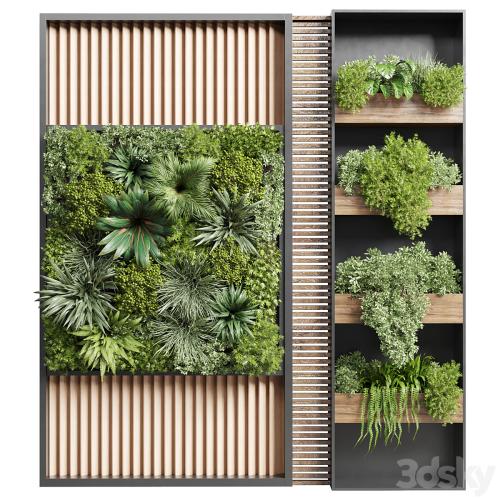 Vertical garden stand 15 - wall decor with shelves for the library and closet or showcase corona