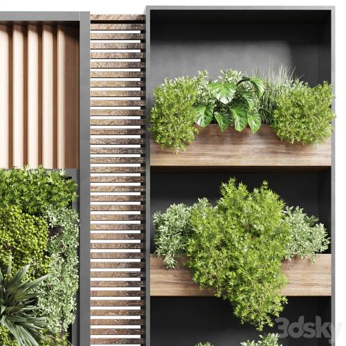 Vertical garden stand 15 - wall decor with shelves for the library and closet or showcase corona