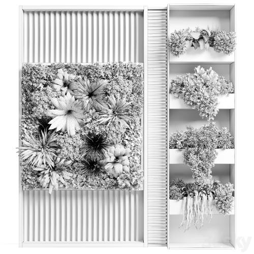 Vertical garden stand 15 - wall decor with shelves for the library and closet or showcase corona