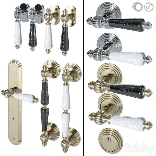 Door Handle Set Fimet Michelle 106P Flower