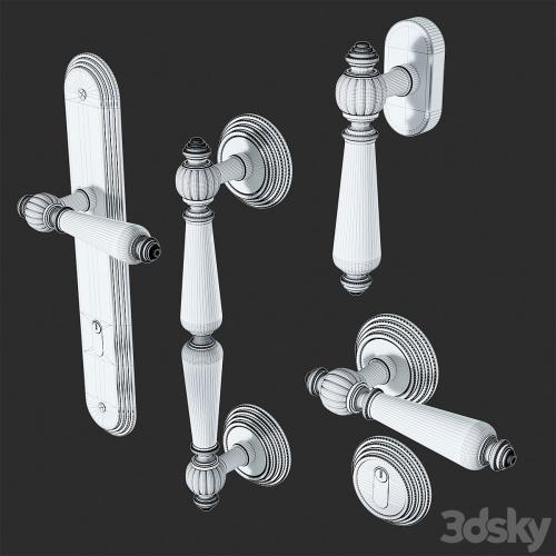 Door Handle Set Fimet Michelle 106P Flower