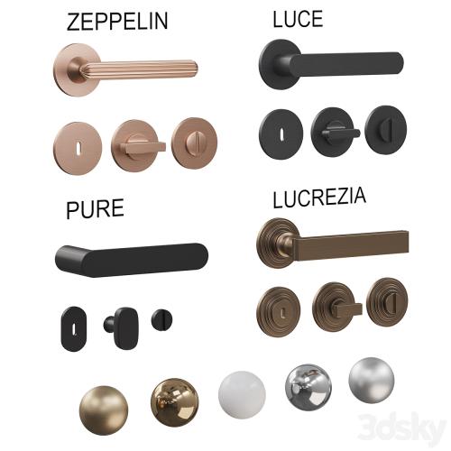 Door handles DND /Zeppelin, Luce, Pure, Lucrezia/