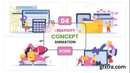 Videohive Сreativity Concept Animation Scene 53532382