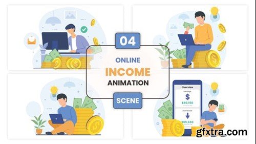 Videohive Online Income Animation Scene 53532440