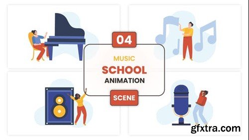 Videohive Music School Animation Scene 53532400