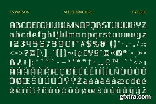 CS Watson – Art Deco Font 2YP3YCP