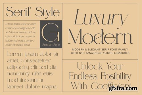 Coefficient Modern & Elegant Serif Family ZX2DLJ4