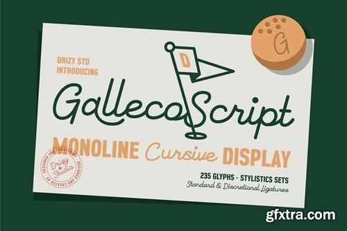 Galleco Script – Monoline Cursive Display Font A6FWSEH