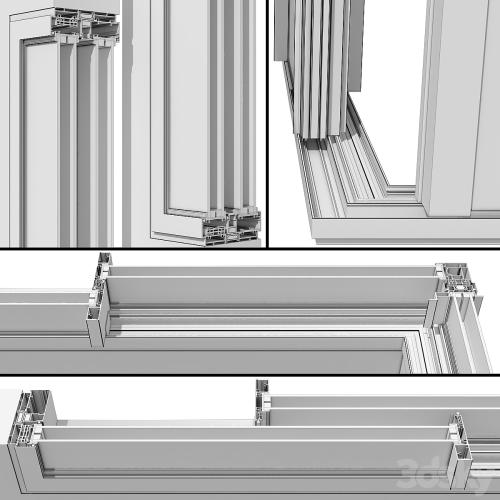 Sliding Corner Stained Glass Aluminum Windows