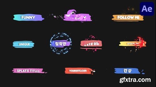 Videohive Cartoon Liquid Plate Titles for After Effects 53520521