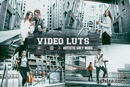 Artistic Grey Mood Preset Luts Video Premiere Pro 9D23KAX