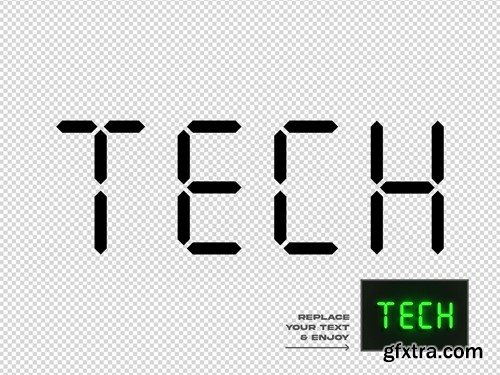 Futuristic 3D Green Light Tech Text Effect AADSJAZ