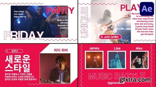 Videohive Modern Music Slides for After Effects 53542585