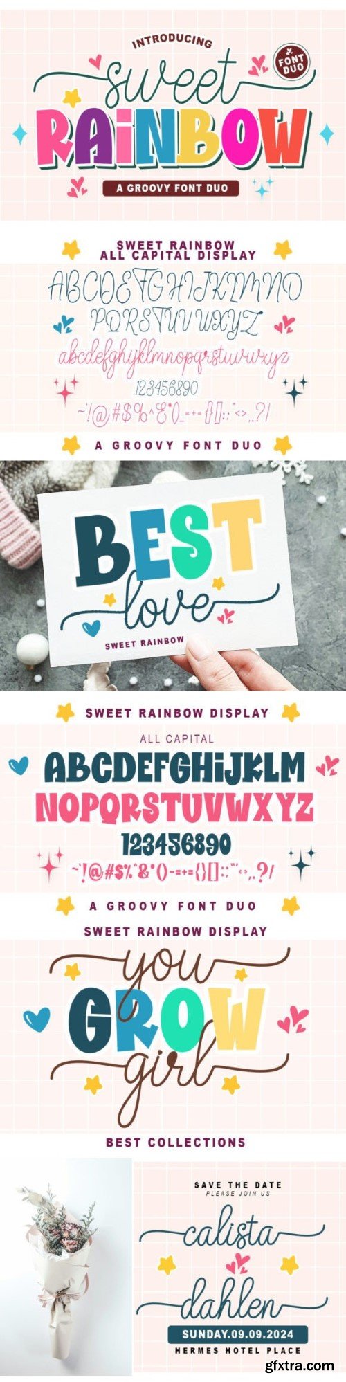 Sweet Rainbow Duo Font